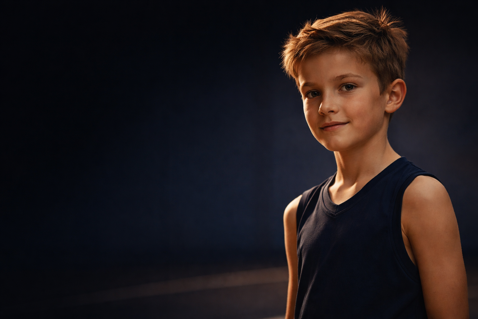 Ребёнок на тренировке на территории комплекса